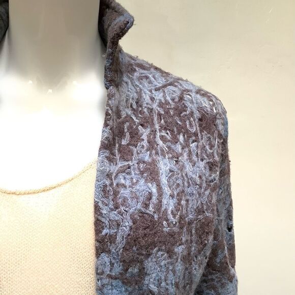 LOTTA STENSSON HANDMADE ARTIST WOVEN FULL LENGHT COAT  VINTAGE EUC MEDIUM - Picture 6 of 13